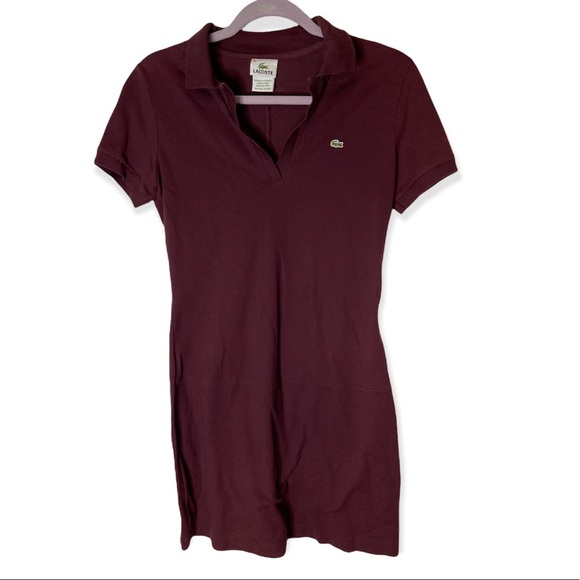 Lacoste Dresses & Skirts - Lacoste polo purple bodycon short sleeve t-shirt dress